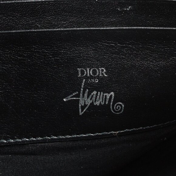Dior X Shawn Stussy AW/20 Black Pebbled Leather Large Clutch - Picture 9 of 10
